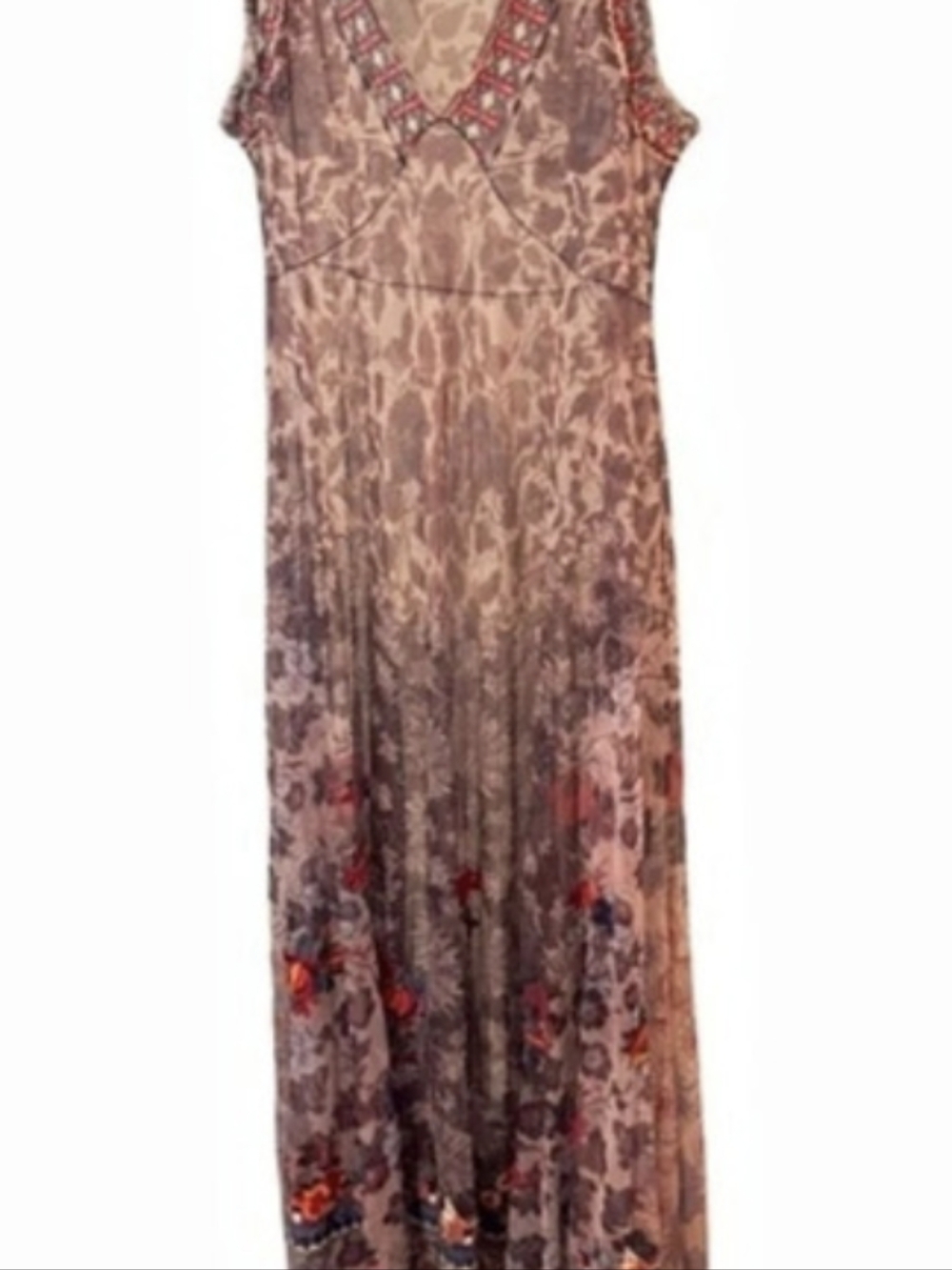 Biya By Johnny Was Sheer Mesh Maxi Dress
